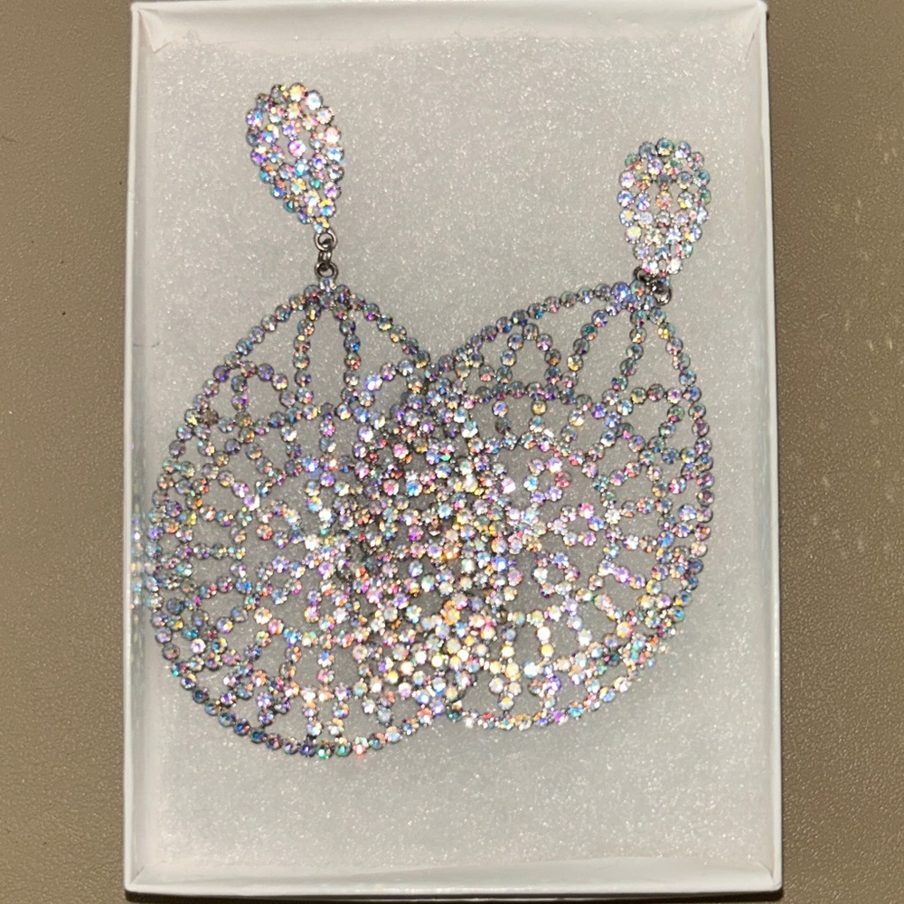 Sparkling Multicolor Teardrop Earrings